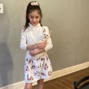 Gymboree Culture Corduroy Cream Skirt 6/7